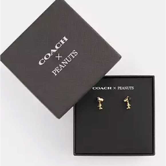 Coach X Peanuts Snoopy Stud Earrings - Picture 1 of 3